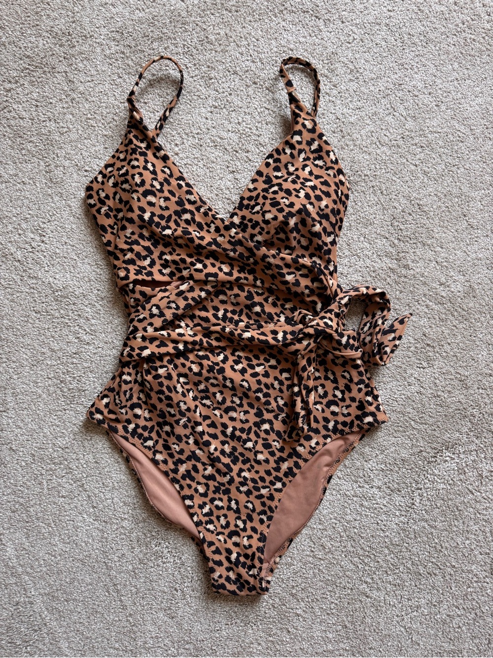Aerie Leopard Wrap one-piece swimsuit M LONG